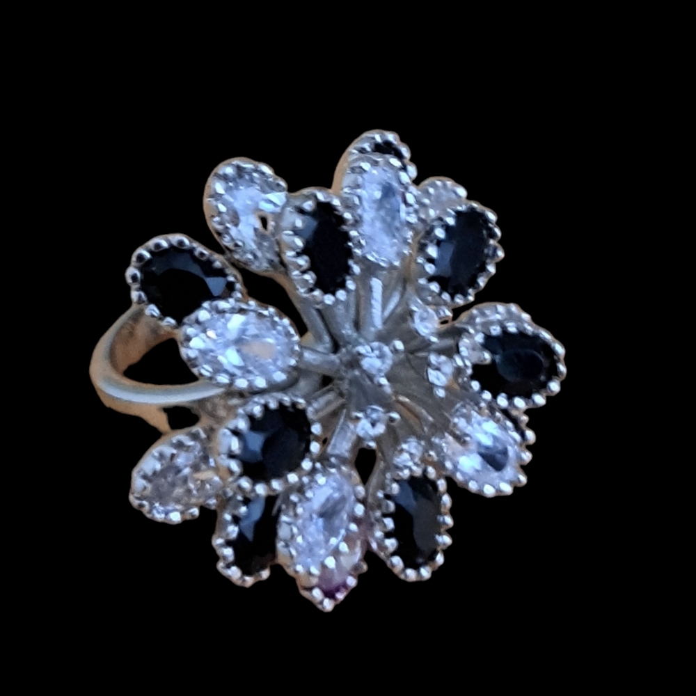 Black Diamond Cocktail Ring